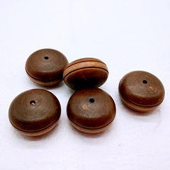 Natural Retro Coffee Color Wheel Calculation Beads 34mm Scatter Beads DIY Jewelry Accessories Wooden Beads String Beads Wholesale