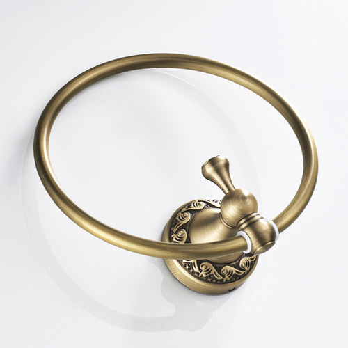 European antique brass towel ring retro towel rack hardware pendant towel hanging ring ring towel rack excellent