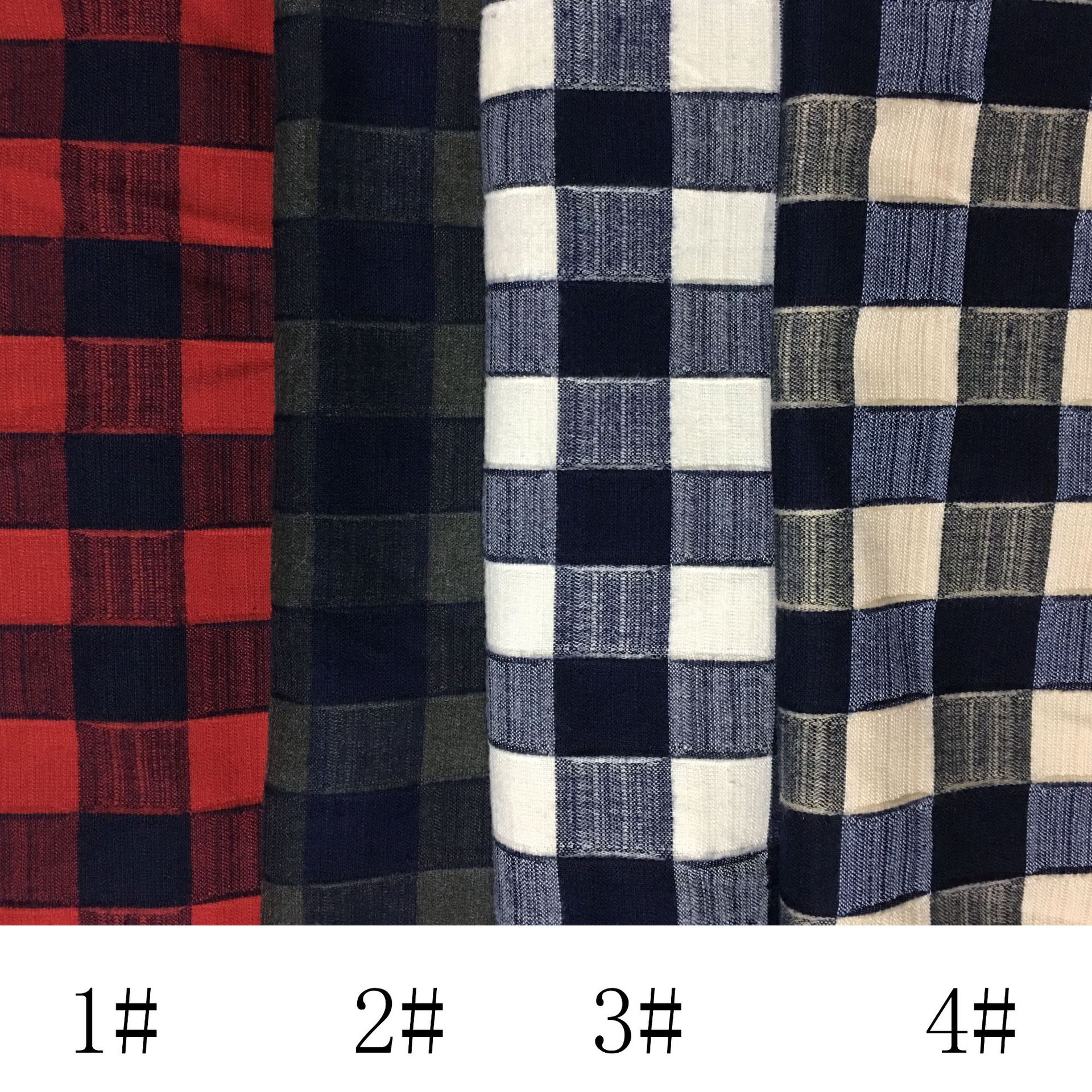 TR色织弹力复古格子潮男潮女外套时尚涤纶裤料立体几何长方形现货