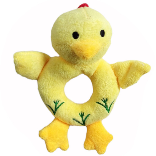 Baby plush early education educational cute animal shaped toy 0-1 years old hand bell