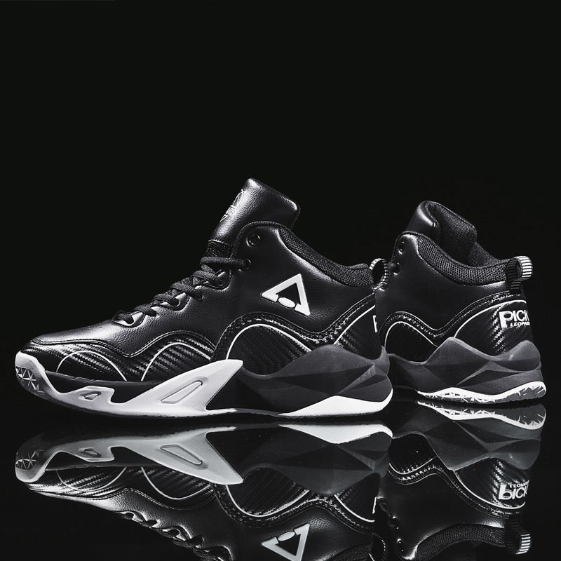 情侣篮球鞋春秋冬高帮皮面耐磨防滑男女大童训练鞋运动鞋一件代发|ru