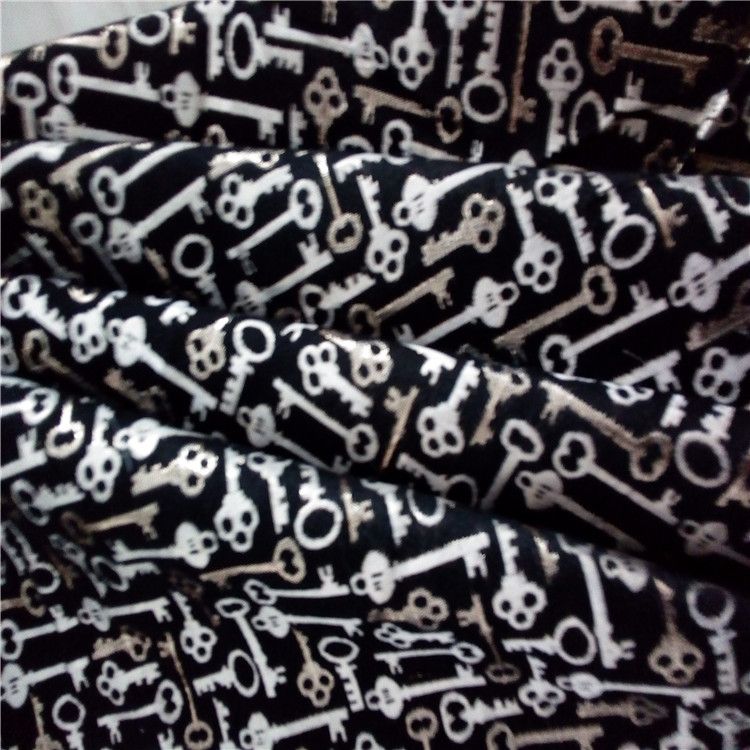 金色钥匙图案梭织色织提花面料适宜 和于服装装饰沙发布鞋子布