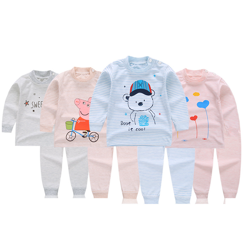 爆款春秋冬儿童彩棉内衣套装宝宝全棉秋衣秋裤中小童秋衣两件套