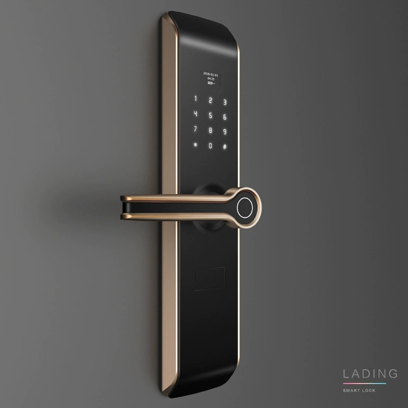 拉盯 Household anti -theft door fingerprint lock graffiti intelligent locks, open code lock