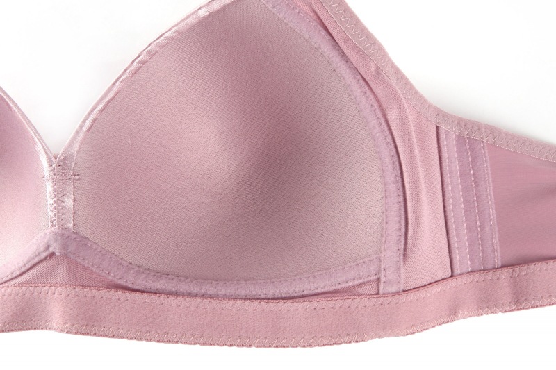 Más tamaño Delgado sujetador inalámbrico push up Algodón puro algodón sin costuras de mediana edad y las madres mayores taza llena ropa interior de las mujeres