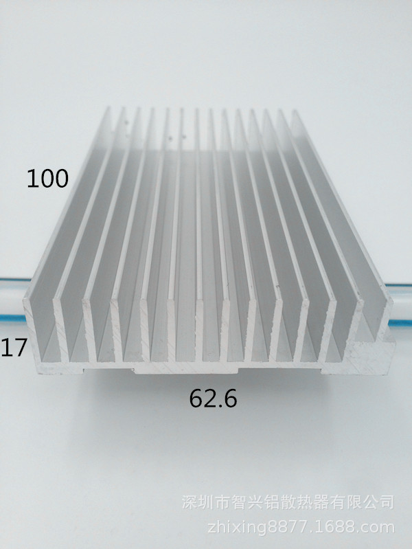 电子 元件铝型材散热片 优质散热器 高效常用散热片62.6*17-100