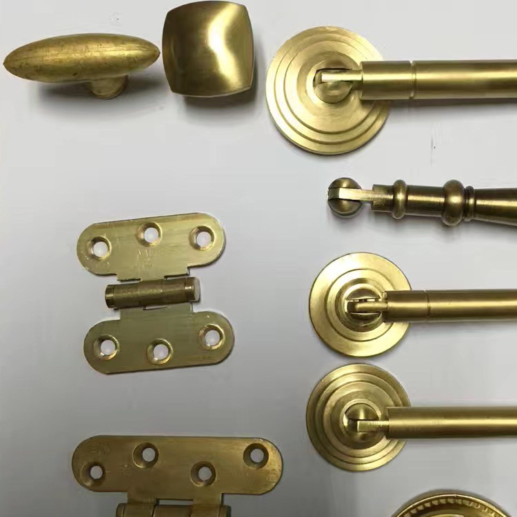 厂家定 制不锈钢橱柜 衣柜五金配件 黄铜橱柜拉手 门铰铸造