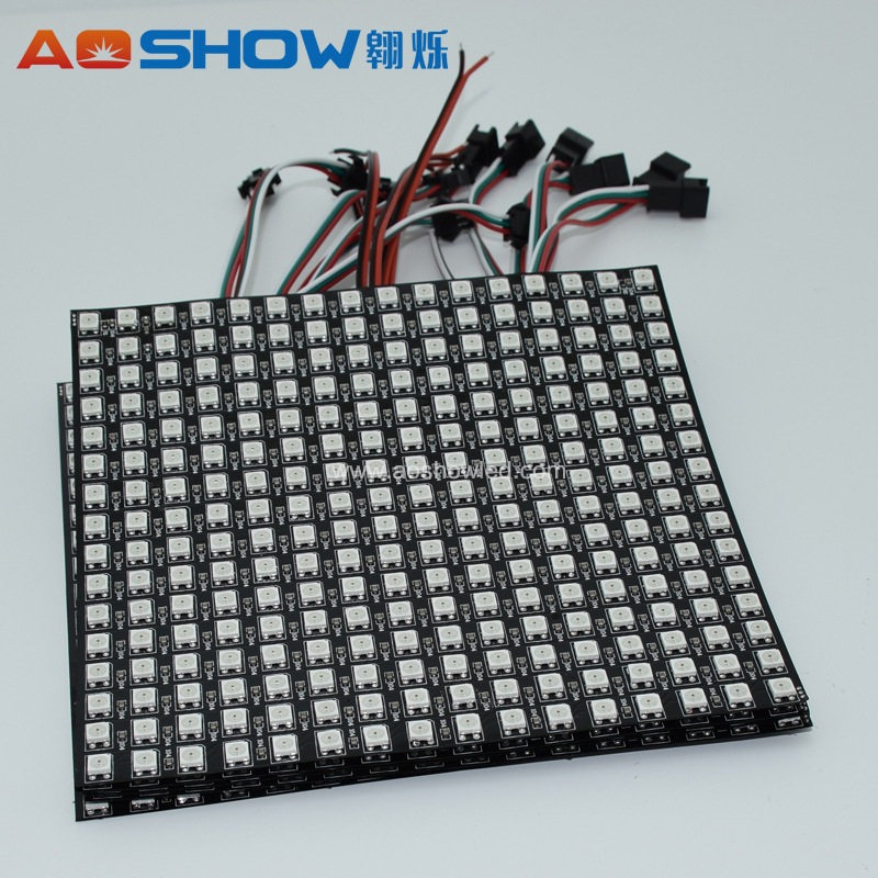 SPI 5050 WS2812B p10像素屏 16×16 LED线条灯 连接器 招牌专用|ms