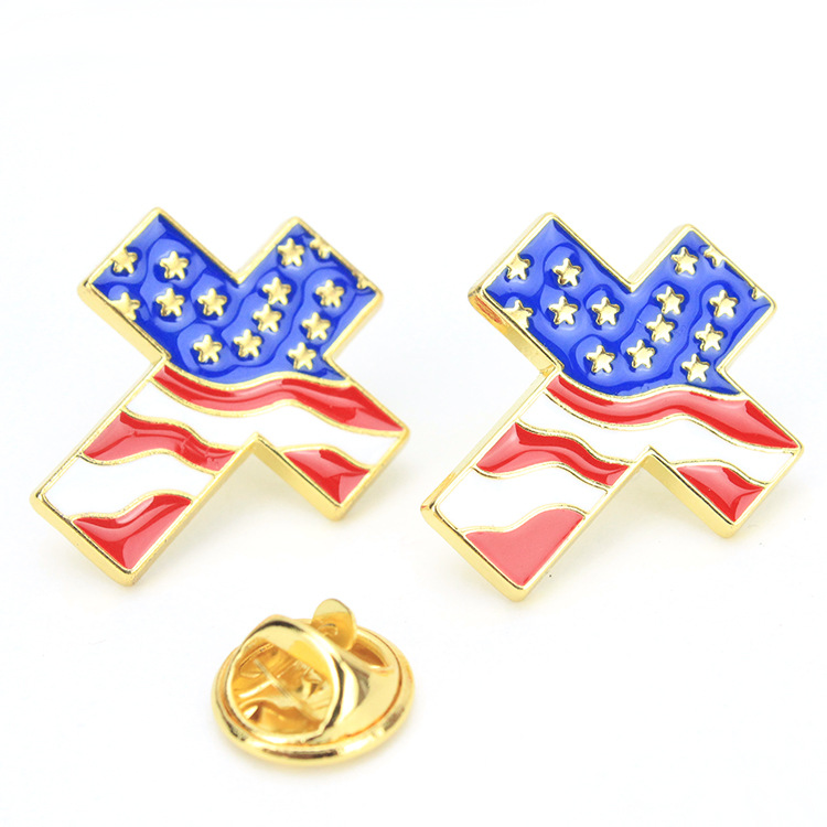 Ethnic Style Cross National Flag Zinc Alloy Enamel Unisex Brooches display picture 3