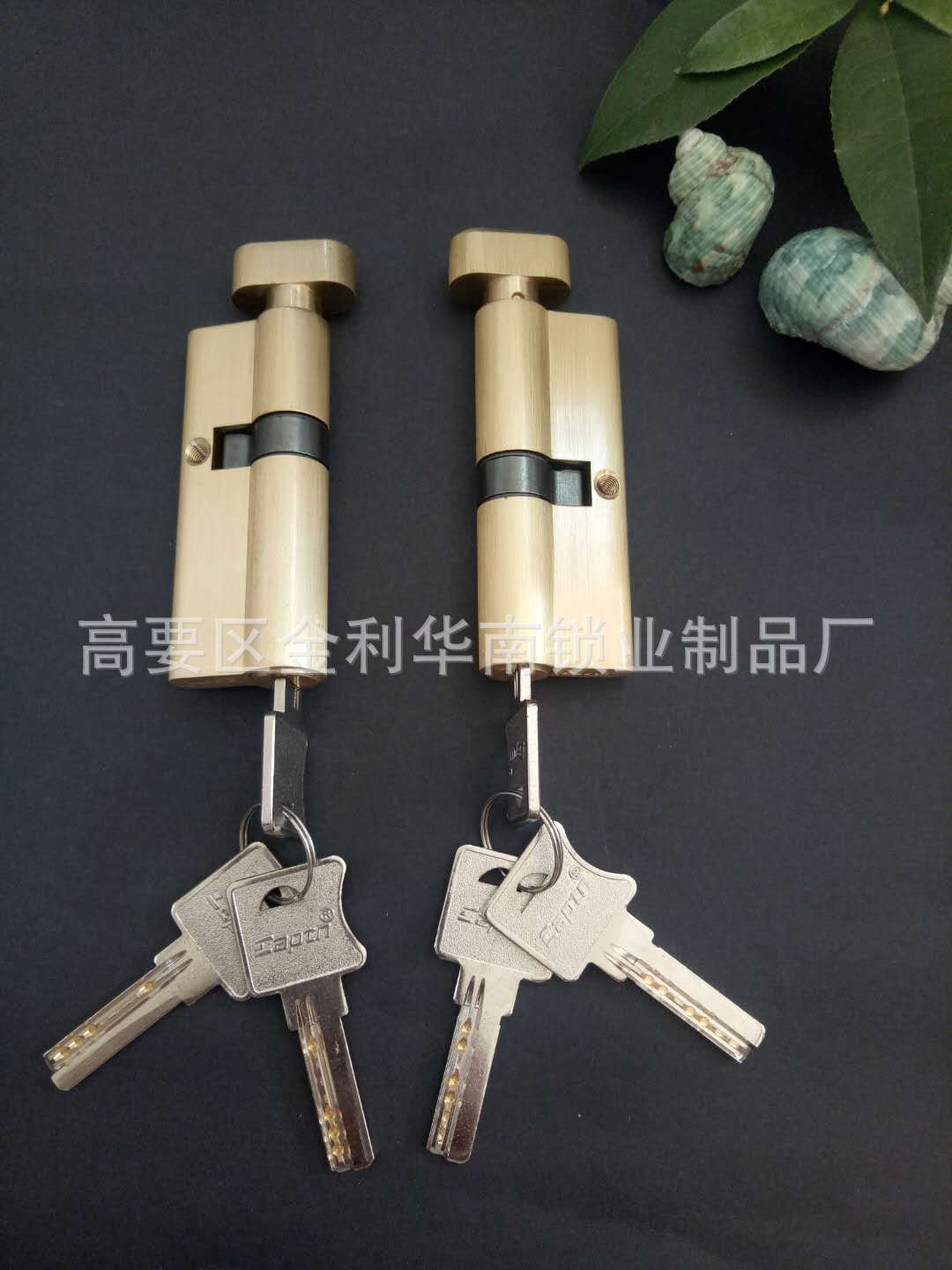 Ventas directas de la fábrica del sur de China Capitán Marca solo abierto 80mm cilindro de la cerradura de cobre parcial media dividida antirrobo accesorios de la cerradura del cilindro de la cerradura de la puerta