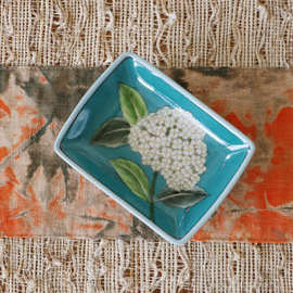 10cm中式创意陶瓷长方小皂碟手工彩绘迷你陶瓷碟子肥皂盒现货供应