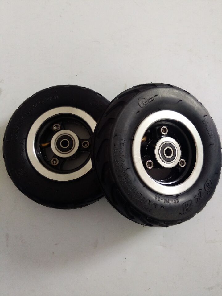 6x2电动滑板车充气轮胎 F0快轮后轮改装件6寸轮毂轮胎