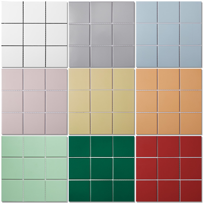 北欧方块小白砖九格子马赛克300哑光全瓷厨房卫生间墙砖厂家直销