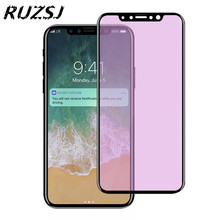 苹果8钢化玻璃膜iphoneX手机膜3D全屏紫蓝光软边膜6Plus保护贴膜手机钢化膜