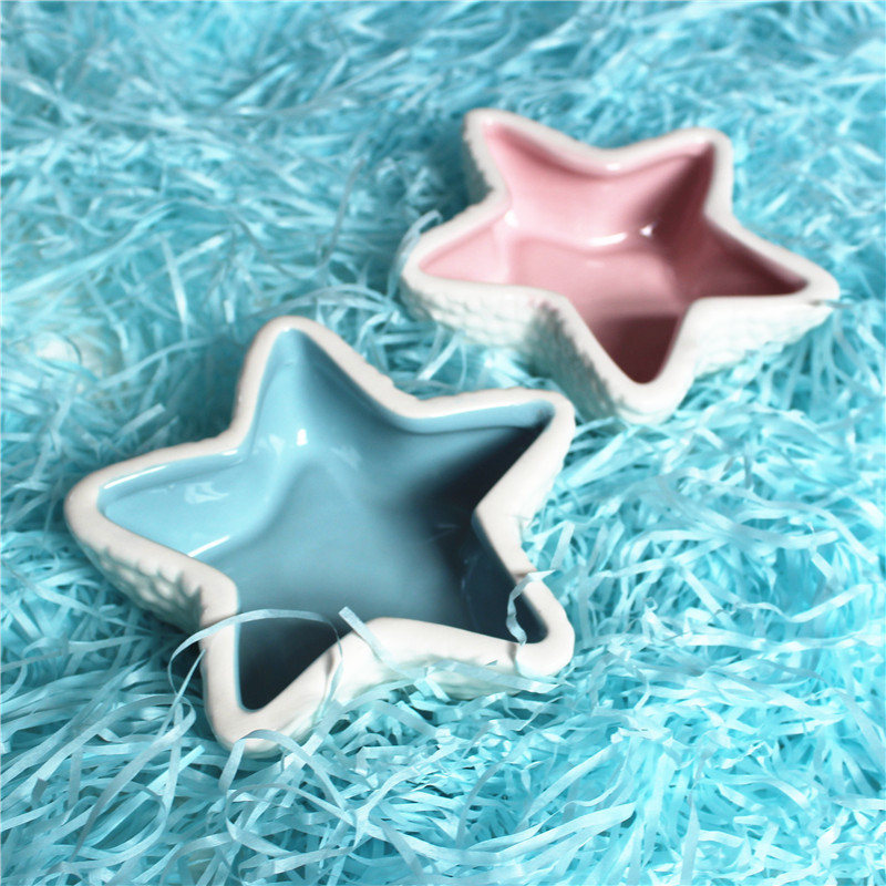 陶瓷仓鼠海星碗金丝熊刺猬陶瓷食盆 陶瓷食物碗小碗  仓鼠用品|ru