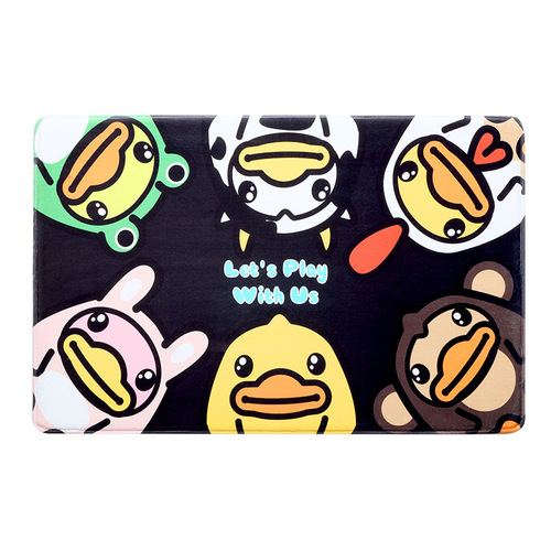 Genuine little yellow duck cartoon thickened floor mat Falai velvet household bathroom sponge anti-slip mat bathroom door mat