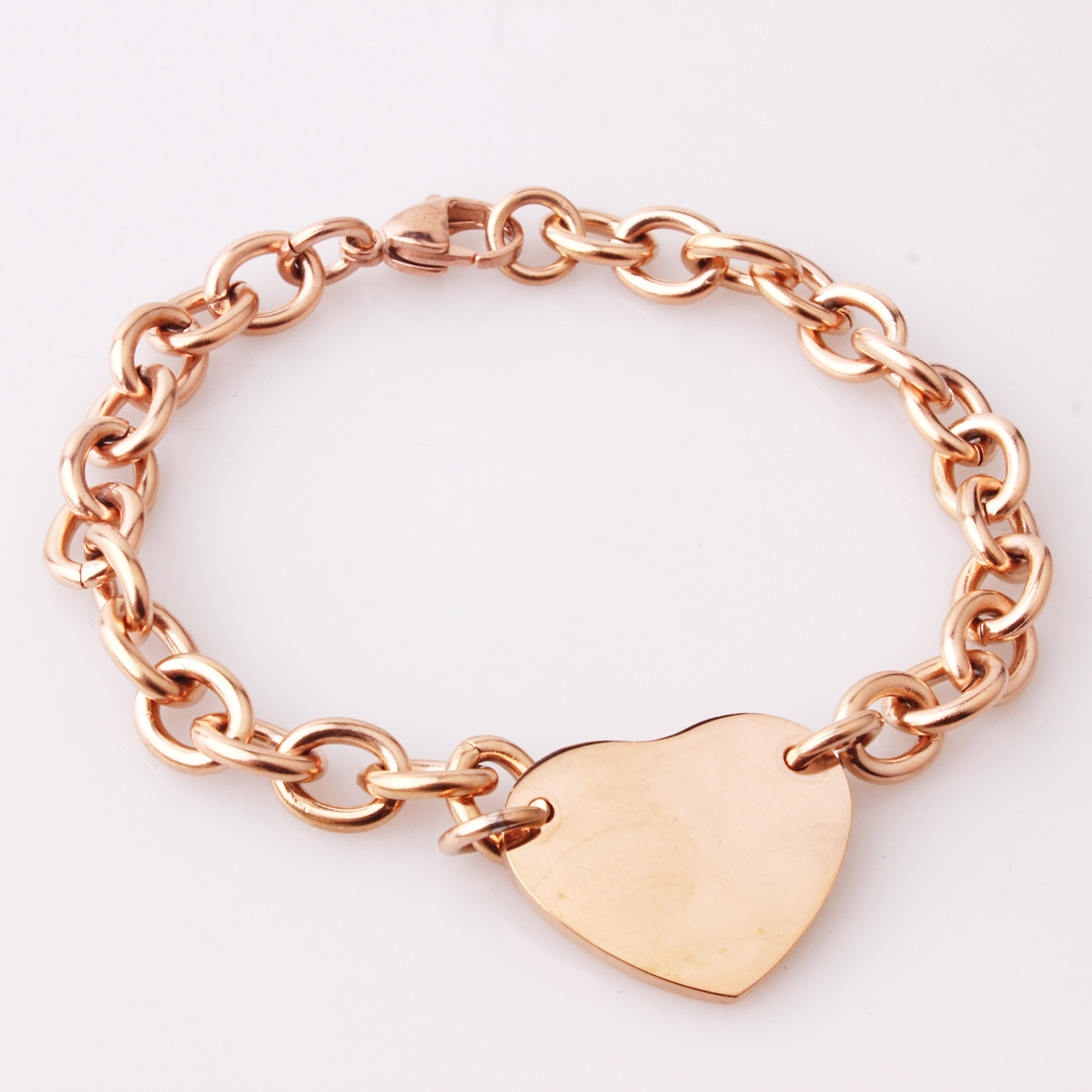 25g Weight Titanium Steel Pendant Material Bracelets Classification Titanium Steel Chain Material 1 Piece Quantity Street Occasion Titanium Steel Material Heart Shape Pattern Women's Gender Polishing Design Basic, Modern Style, Classic Style Style Basic Modern Style Classic Style Heart Shape Titanium Steel Bracelets In Bulk 14
