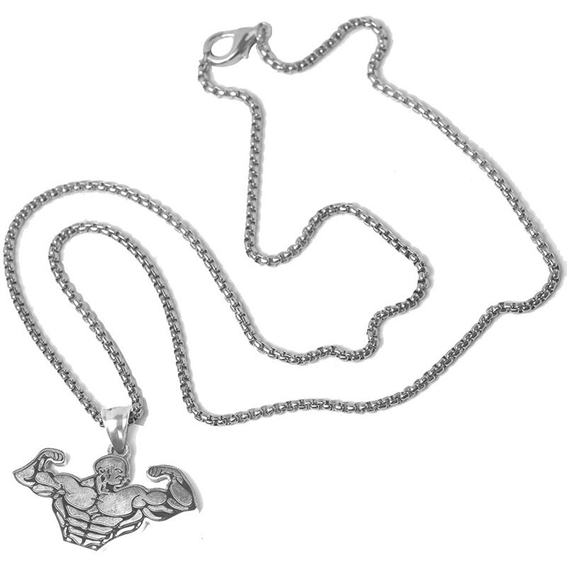 Fashion muscular men alloy necklace wholesale