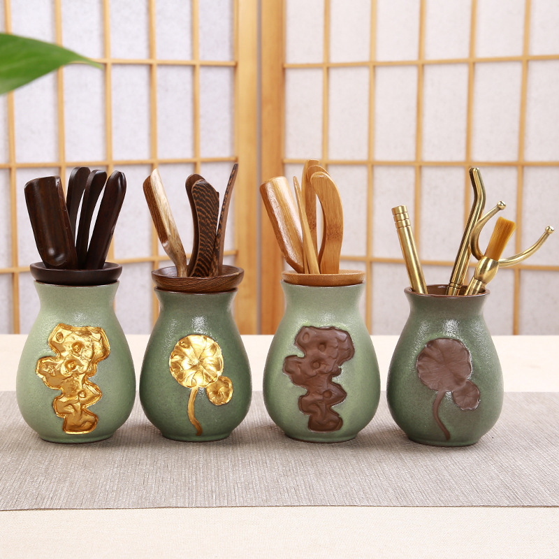 Manufacturer's Promotion of Ceramic Tea Ceremony Six Gentlemen, Handmade Coarse Pottery, Tea Clips, Tea Spoons, Tea Needles, Six Gentlemen Sets Wholesale