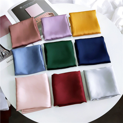 Korean version solid color 70 small square scarf small silk scarf for women spring autumn summer fashion versatile work professional headscarf scarf wholesale