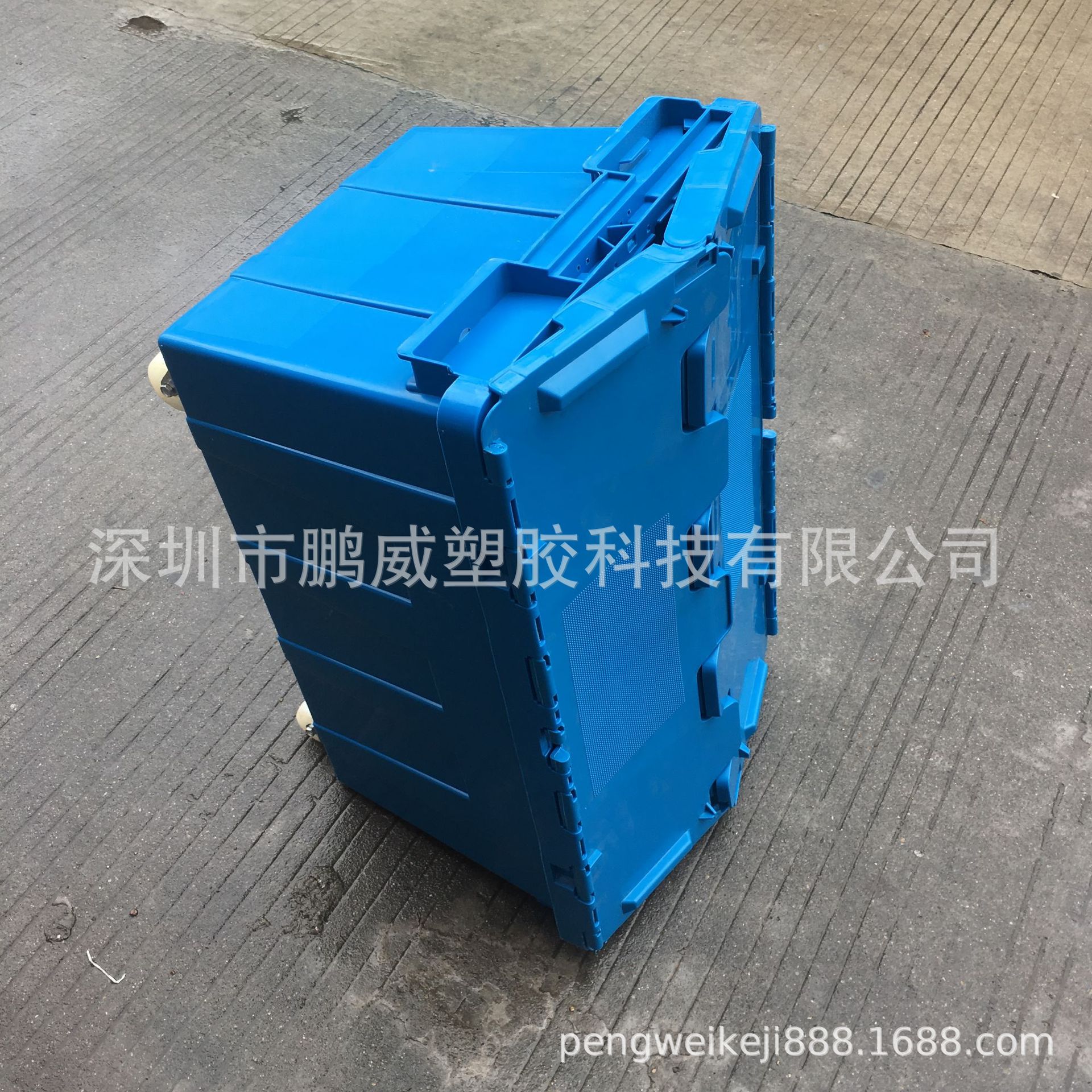 东莞高埗运输带轮连盖箱 加强底部防渗漏运输箱 加厚物流周转胶箱