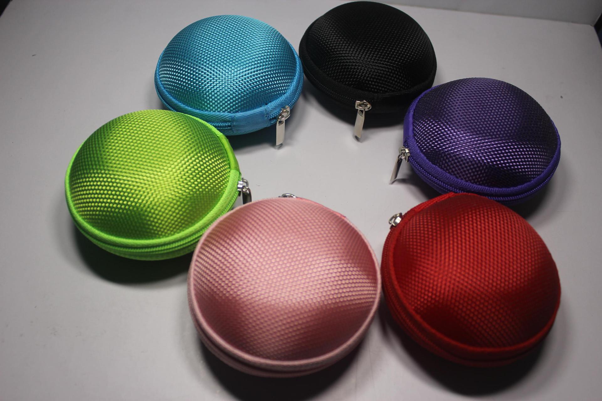 多彩圆形抗压包 耳机编织收纳硬包 苹果数据线饰品收纳盒