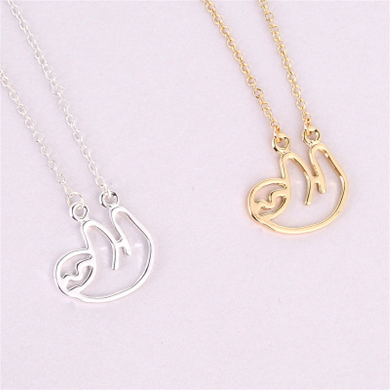 small sloth panda koala bear pendant necklace