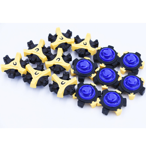 Manufacturer wholesale golf spikes, spiral fast golf spikes, TPU Tri-Lok rotating spikes