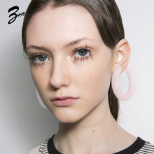 2021新款韓國亞克力流行耳環耳釘 誇張時尚女生C字圓圈 耳飾耳環