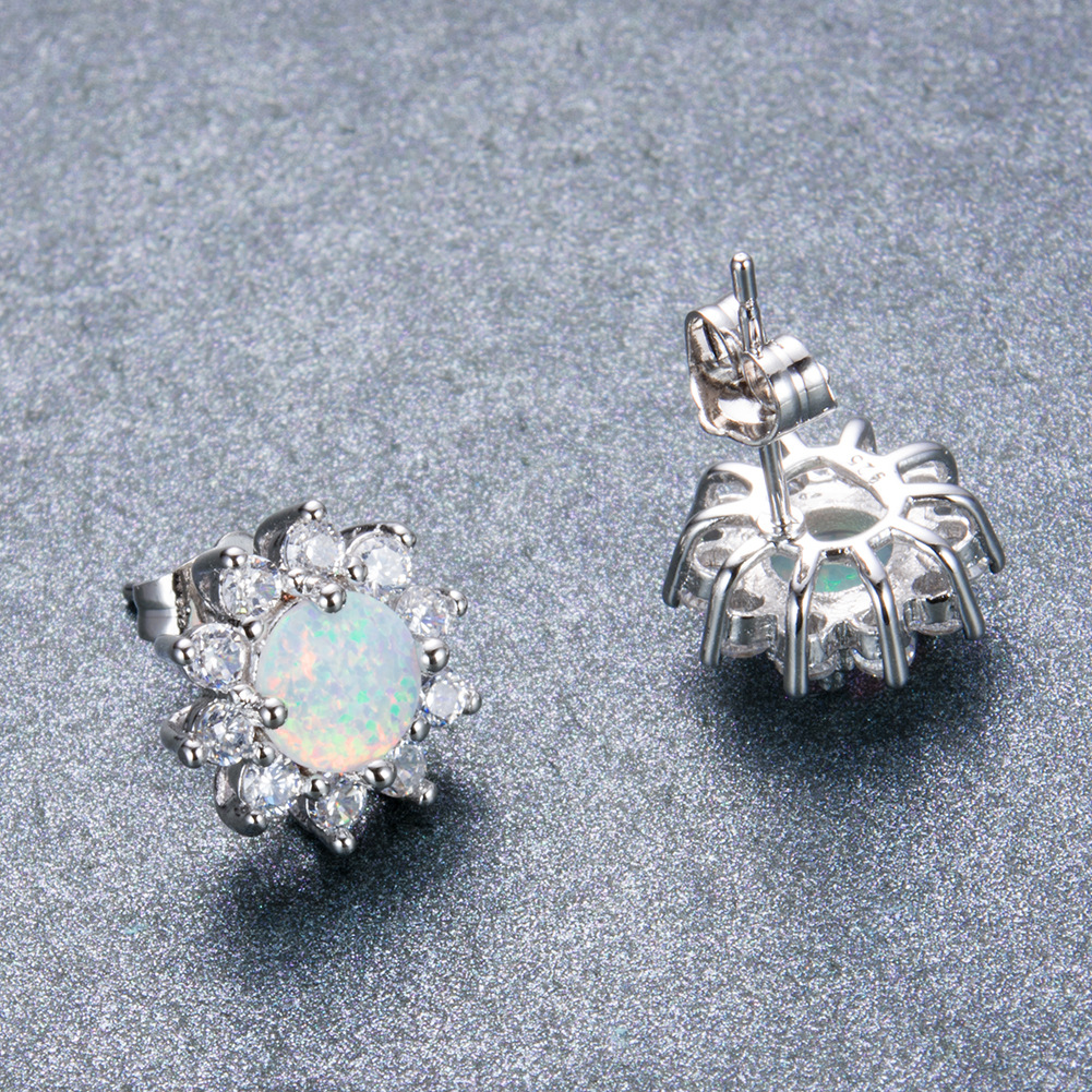 Opal Earrings Purple