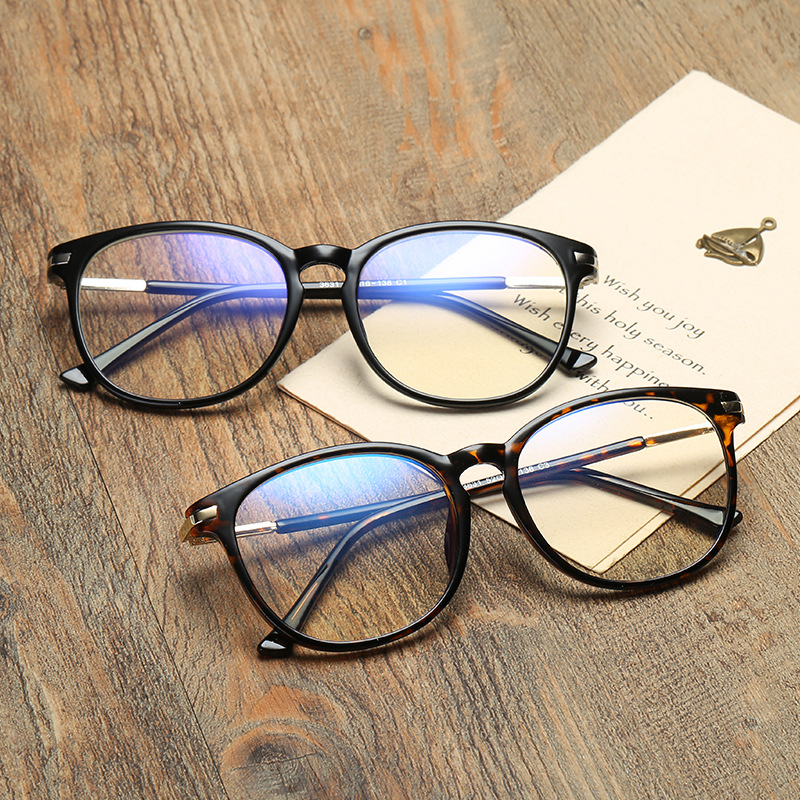 Men and Women's Circles Big Big Blue Light Glasses Frame TR3631…