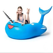 充气浮排 厂家现货供应 充气独角鲸浮排 环保加厚超大水上浮排