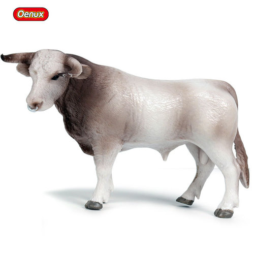 Cross-border ranch poultry animal simulation wild animal model Swiss brown milk cow bull children's toy ornaments