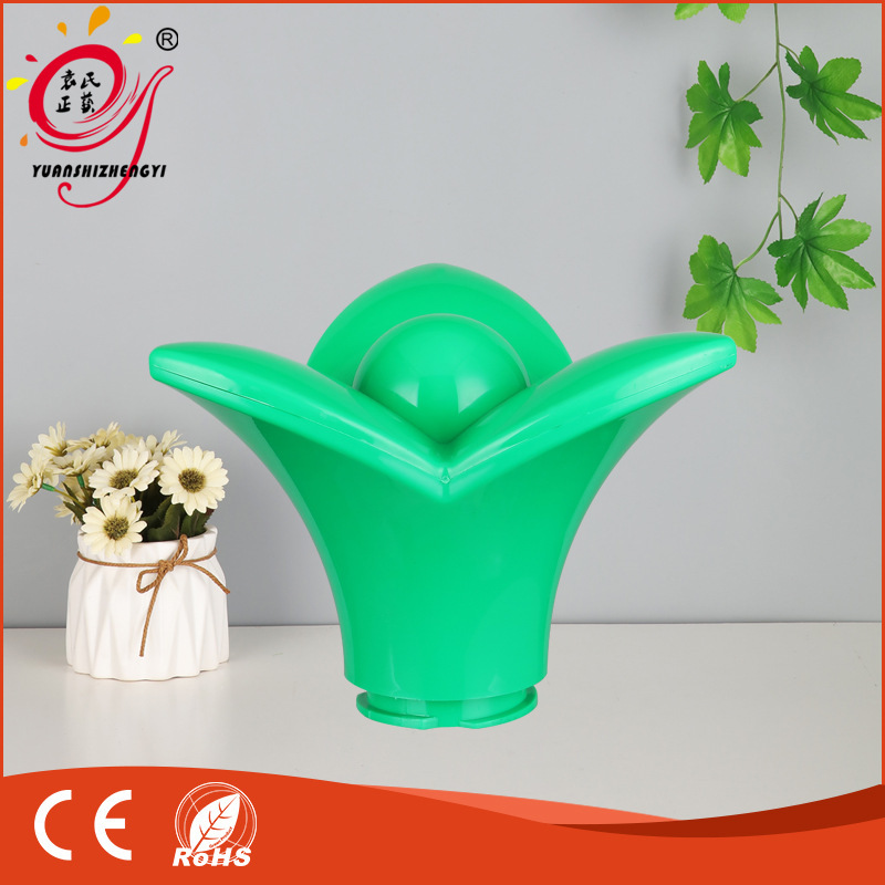 Factory Wholesale Unbreakable Plastic Green Triangle Plum Flower Lampshade Outdoor Landscape Courtyard Plug in the Ground Lamp Lumina