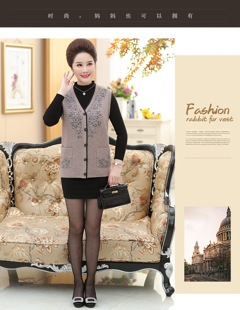 Gilet femme en Mélange de cachemire - Ref 3317963 Image 15