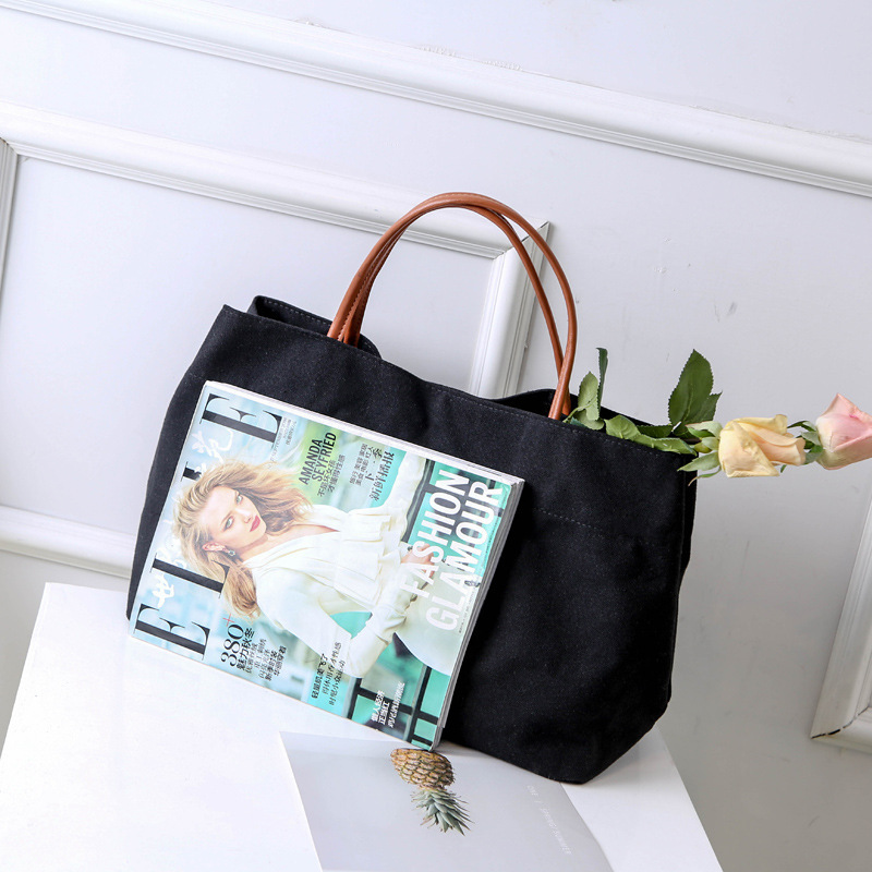 Women's Vacation Solid Color Canvas Shopping Bags display picture 3