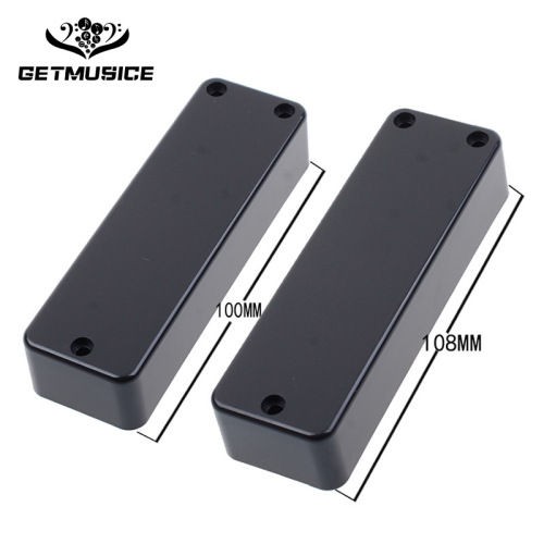4-string/5-string JM electric bass pickup cover with sand finish. Black closed-type JM series electric bass pickup cover.