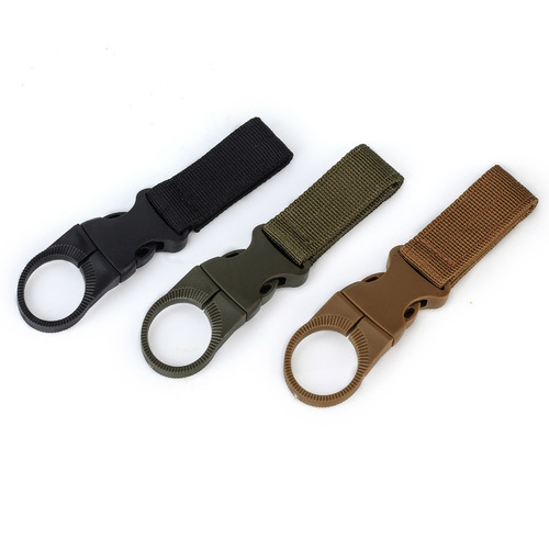 TUSHI outdoor tactical nylon water bottle buckle multi-functional mountaineering portable water bottle quick-hang mineral water clip wholesale