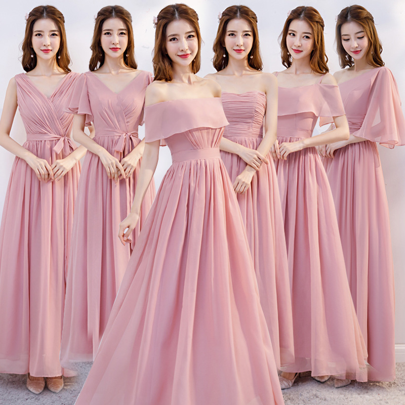 oxblood red bridesmaid dresses Cold Sleeves Pleated Mermaid Long Wine Red Bridesmaid Dress – FancyVestido main image 0