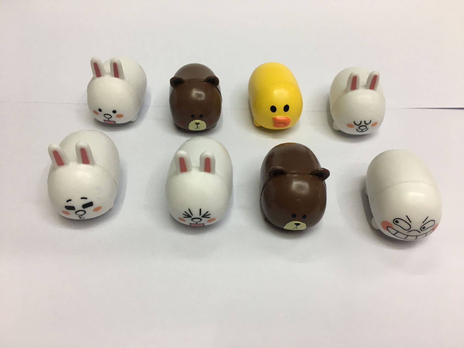 表情公仔8款叠叠乐布朗熊手办蛋糕摆件烘焙摆件