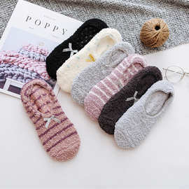 秋冬地板袜防滑成人加厚袜套保暖加绒鞋袜室内瑜伽袜地毯早教鞋袜