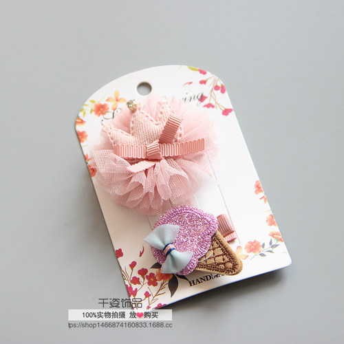 Children's jewelry wholesale material production handmade children's baby hairpins cute set girls' headwear