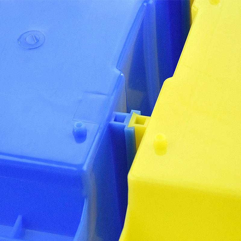 Caja de rotación caja de piezas de almacenamiento caja de logística bandeja de tablero de tarjeta de plástico caja de almacenamiento combinada caja de elemento de boca oblicua engrosada