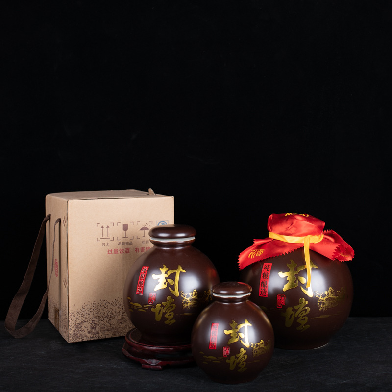 新品上市景德镇陶瓷酒瓶1斤3斤5斤泡酒罐密封酒具酒坛子厂家直卖|ru