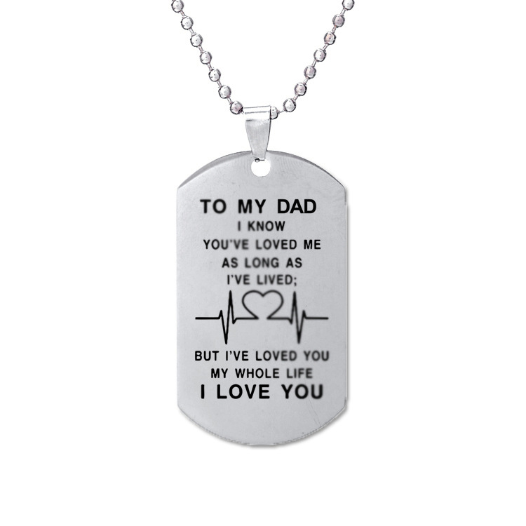 1 Piece Fashion Letter Stainless Steel Polishing Mother's Day Father's Day Unisex Bag Pendant Keychain display picture 4