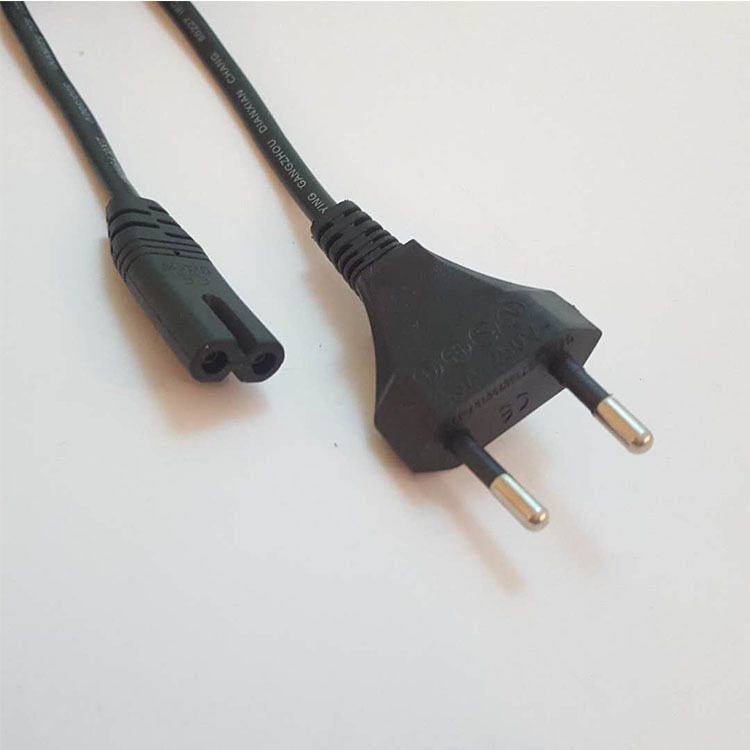 圆插8字尾线 小欧标插头线欧洲欧规电源线小功率适配器连接线全铜