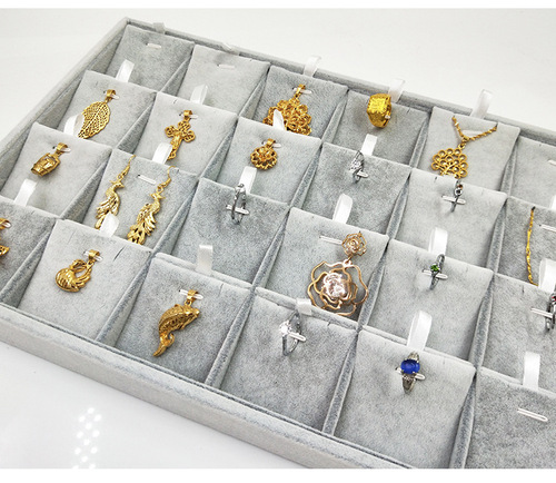 Ice Velvet Pendant Display Props Jewelry Tray Jewelry Box Necklace Pendant Toy Tray Necklace Display
