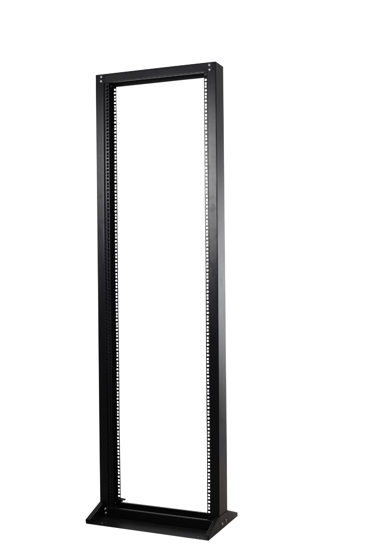 美度星硕开放式机架 厂家直销单排黑色带4个万向轮2根立柱