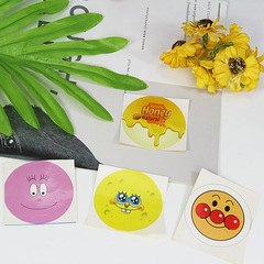 蜂蜜DIY史萊姆盒子套盒不乾膠圓形貼紙