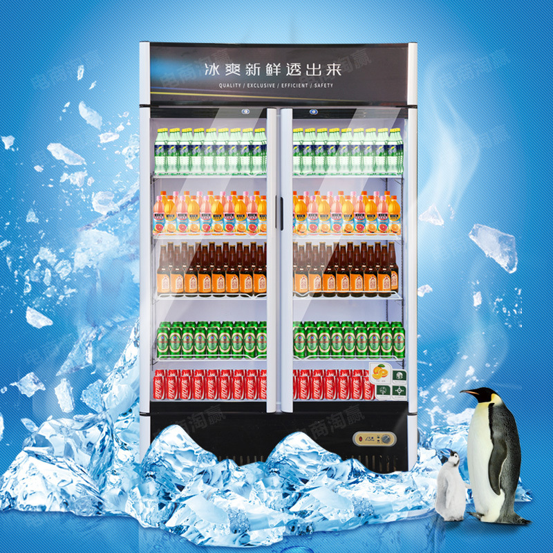 Processing and customization of commercial beverage cabinets, vertical beer beverage glass door refrigerated cabinets, display cabinets, direct sales single and double door cold cabinets 2